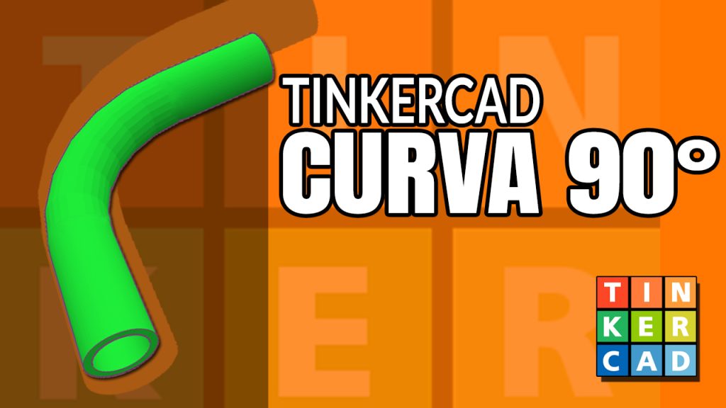 Curva a 90 grados hueca hecha en Tinkercad – Random Maker