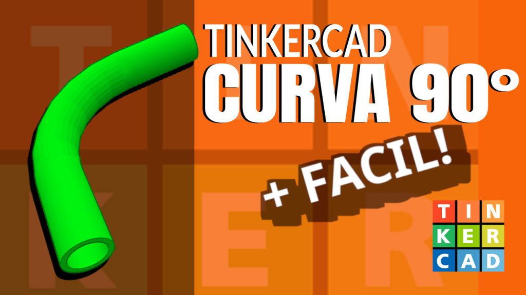 Curva hueca creada en Tinkercad usando el generador de formas
